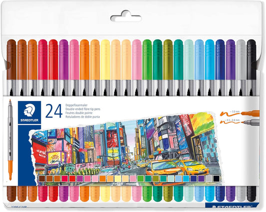 STAEDTLER Double-Ended Fibre-Tip Pens – Versatile & Vibrant for Creative Expression