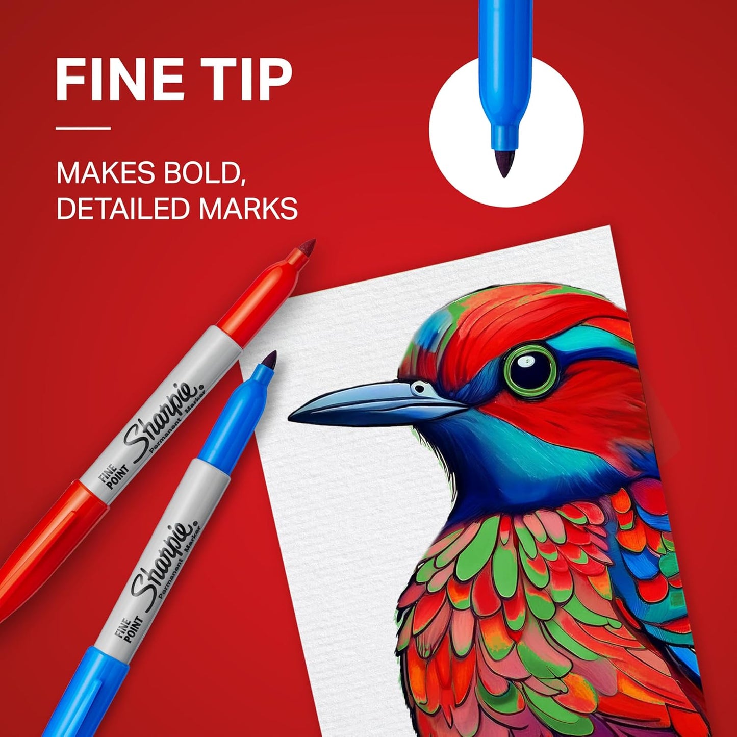 Sharpie Permanent Markers | Fine Point for Bold Details | Electro Pop & Assorted Original Colours | 24 Marker Pens