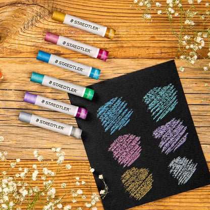 STAEDTLER Metallic Oil Pastels – High-Quality Pastels for Shimmering Effects