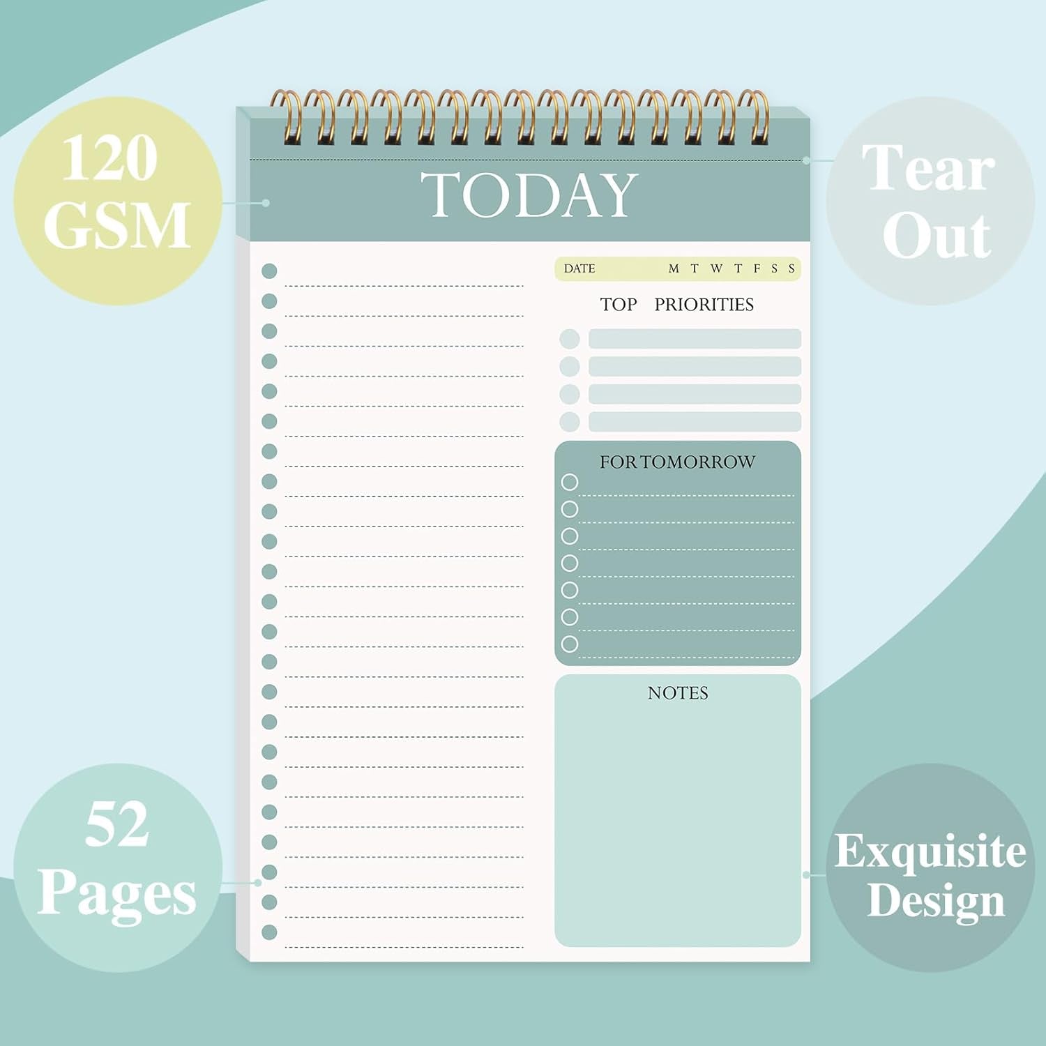 A5 Undated Daily Planner – Spiral-Bound, Portable & Perfect for Productivity