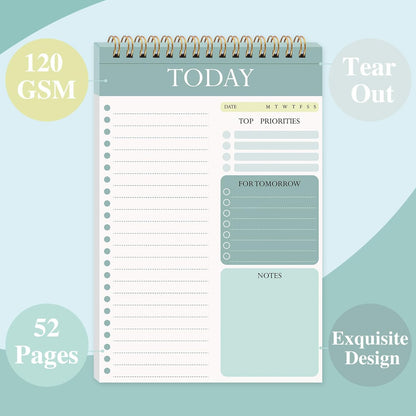 A5 Undated Daily Planner – Spiral-Bound, Portable & Perfect for Productivity